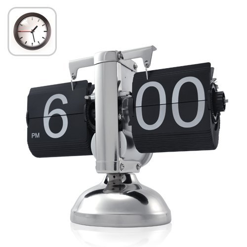 Sourcingbay® Retro Flip Down Clock – Internal Gear Operated